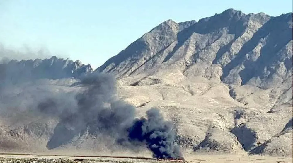 ضربات على محيط مدينة أصفهان مساء الأحد (شبكات التواصل)