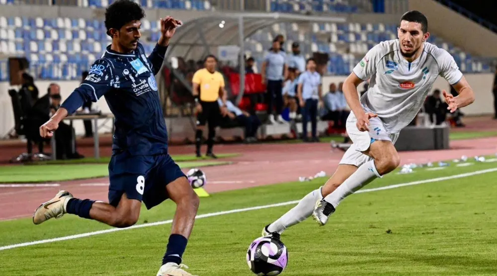 من المواجهة التي جمعت الأخدود والفتح في نجران (واس)