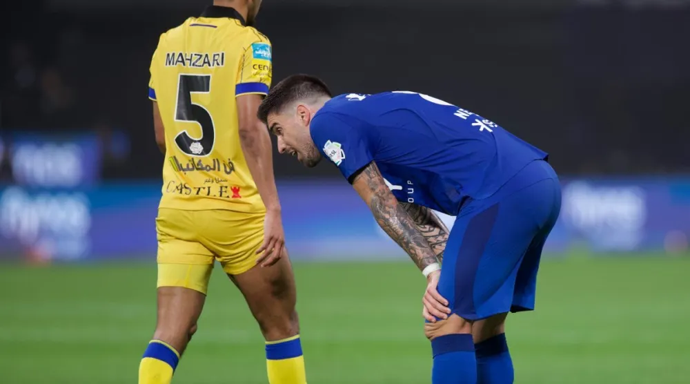 نيفيز محبطا بعد التعادل مع التعاون (تصوير: نايف العتيبي)