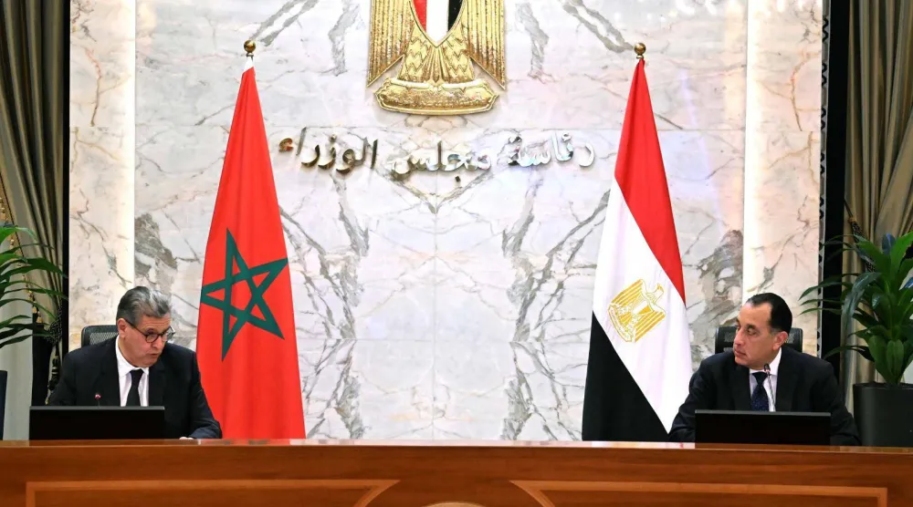 جانب من اجتماع الدورة الأولى للجنة التنسيق والمتابعة بين مصر والمغرب في القاهرة الاثنين (مجلس الوزراء المصري)