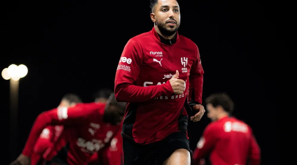 سالم الدوسري في حصة تدريبية سابقة (نادي الهلال)