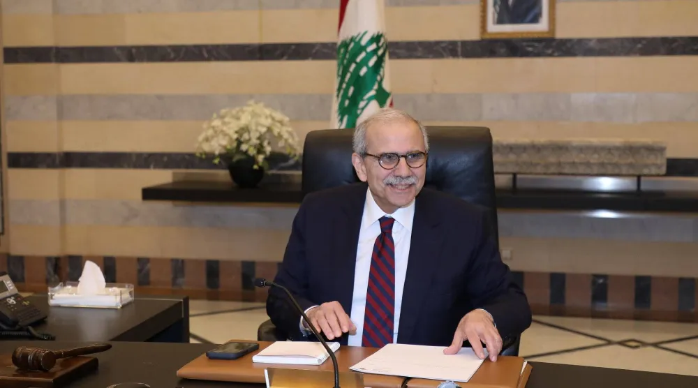 نواف سلام مترئساً جلسة الحكومة (رئاسة الحكومة)