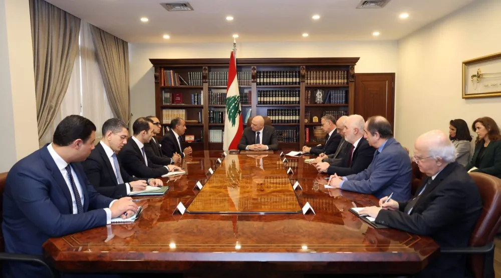  الرئيس اللبناني جوزيف عون خلال لقاء بدر عبد العاطي في بيروت نهاية مارس (آذار) الماضي (الخارجية المصرية) 