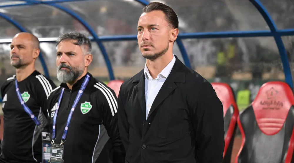 ماتياس يايسله مدرب فريق الأهلي (تصوير: بشير صالح) 