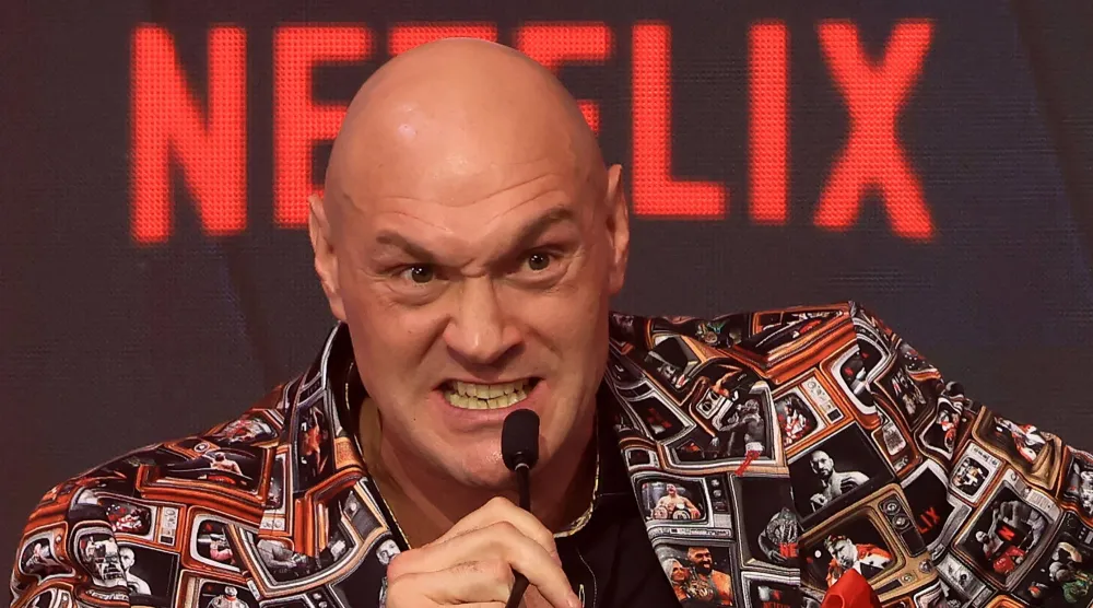 فيوري خلال المؤتمر الصحافي الذي أقيم في لندن (أ.ف.ب)