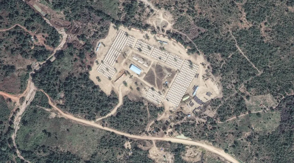  صورة التقطتها الأقمار الصناعية تظهر معسكراً في بني شنقول بإثيوبيا يوم 22 يناير 2026 (رويترز) 
