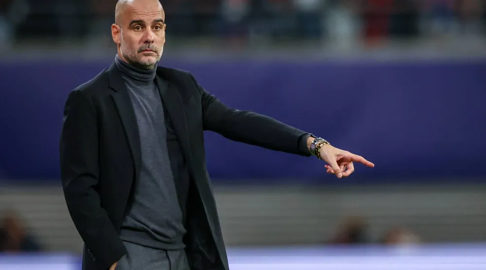 الإسباني بيب غوارديولا مدرب مانشستر سيتي (د.ب.أ)