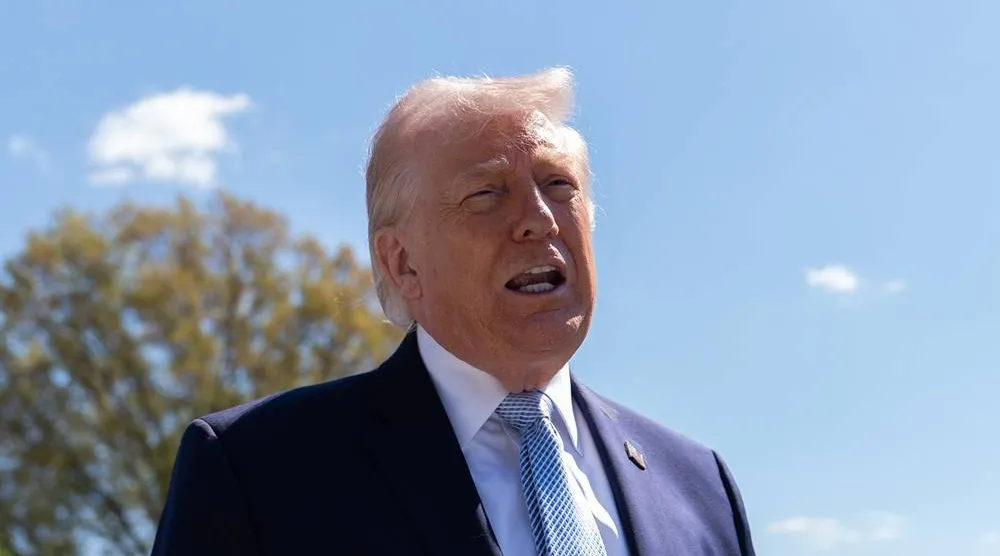  President Donald Trump speaks with reporters during the White House Easter Egg Roll on the South Lawn of the White House, Monday, April 6, 2026, in Washington. (AP)