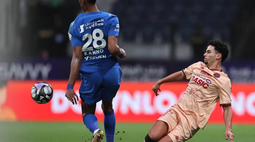 كنو خلال مشاركته الأخيرة أمام الخلود (تصوير: سعد العنزي)