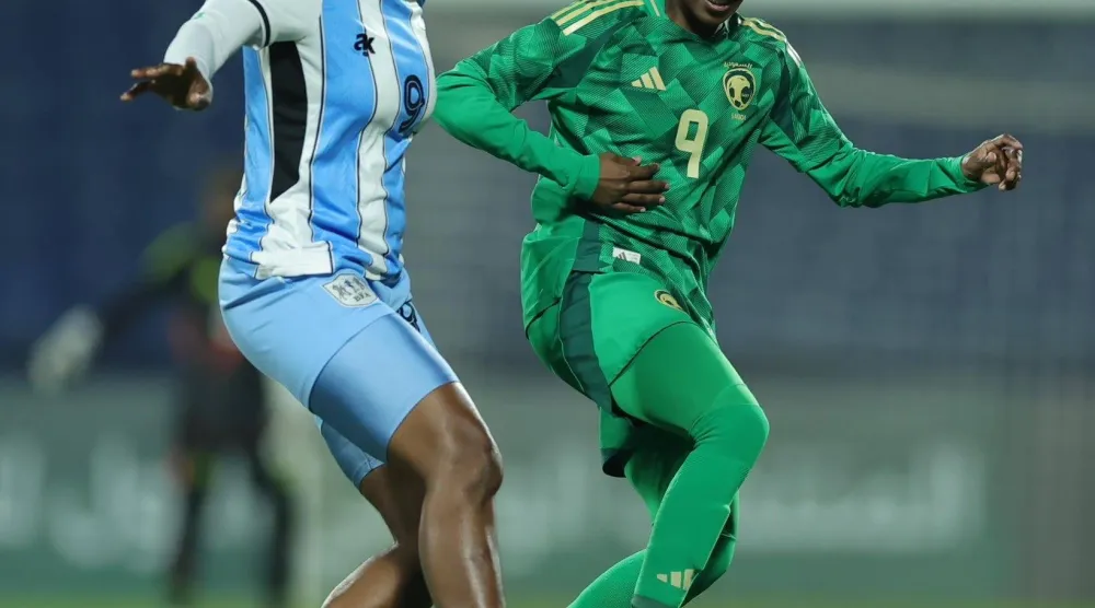 من المواجهة الودية بين أخضر السيدات وبوتسوانا (إدارة الكرة النسائية)