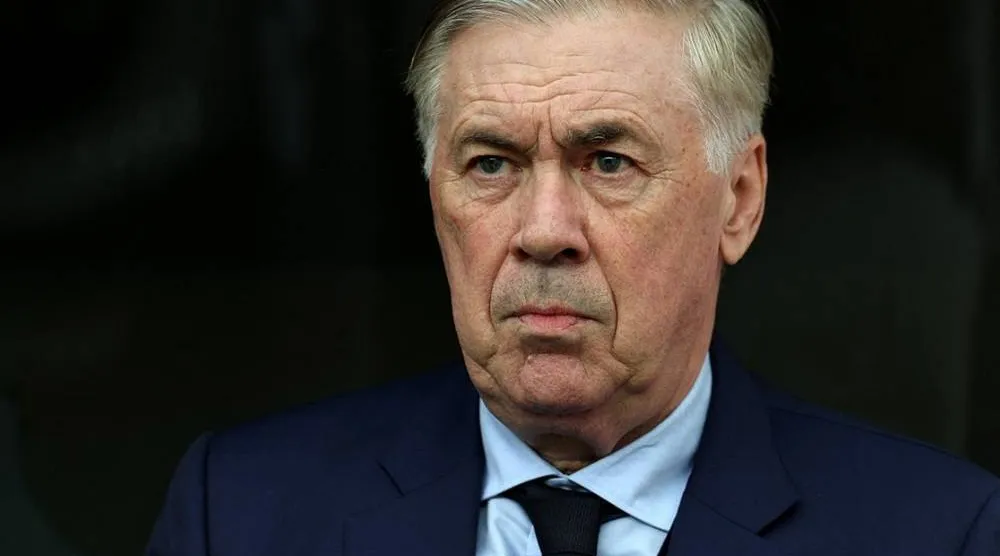 Brazil's Italian head coach Carlo Ancelotti looks during a friendly football match between Brazil and France at Gillette Stadium in Foxborough, Massachusetts, on March 26, 2026. (AFP)