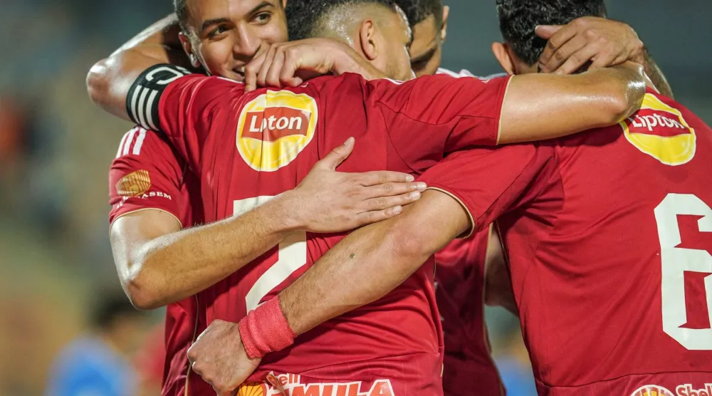 فرحة أهلاوية بهدف الفوز على سموحة (النادي الأهلي)