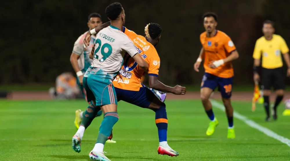 من المواجهة الجدلية التي جمعت الفيحاء والأهلي (موقع النادي الأهلي)