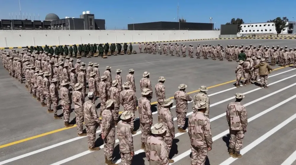 Batı Libya’daki askeri birlikler, Flintlock 2026 tatbikatına katılmak üzere Sirte’ye doğru yola çıkmadan önce (Batı Libya Savunma Bakanlığı)