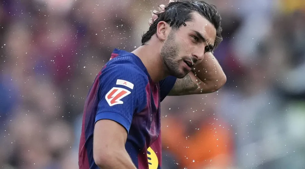 فيران توريس مهاجم برشلونة (إ.ب.أ)