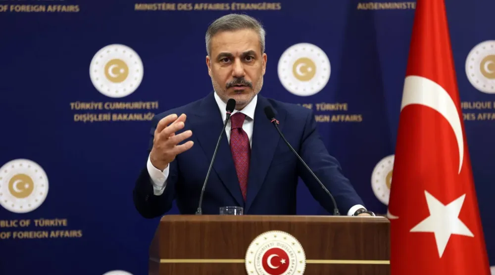 Dışişleri Bakanı Hakan Fidan, bugün Anadolu Ajansı (AA)  Editör Masası'na konuk oldu (EPA)