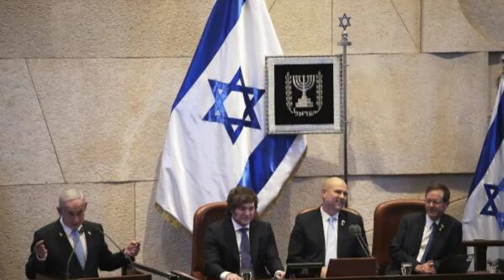 نتنياهو والرئيس هرتسوغ في الكنسيت (أرشيفية - أ.ب)