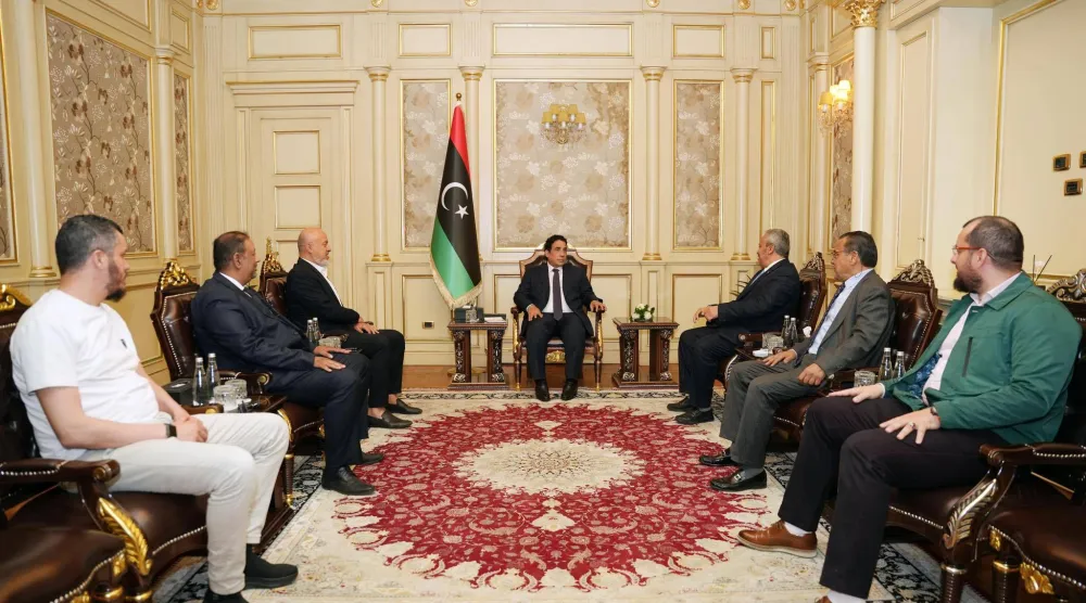 المنفي يلتقي «نخبة من الفاعلين» بالعاصمة طرابلس (المجلس الرئاسي الليبي)