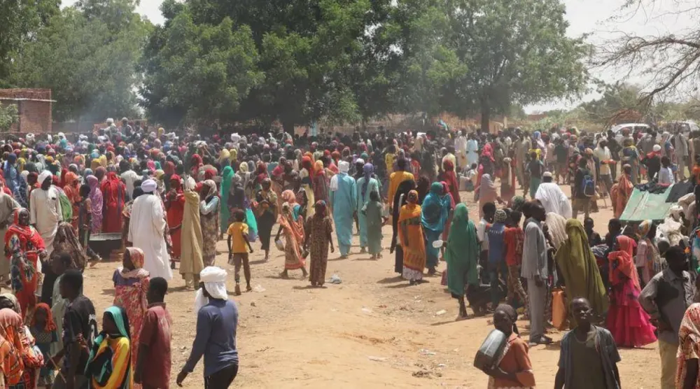 Çad ve Sudan arasındaki Adré sınır bölgesinde bulunan Sudanlı mülteciler, 9 Nisan 2026 (UNICEF)