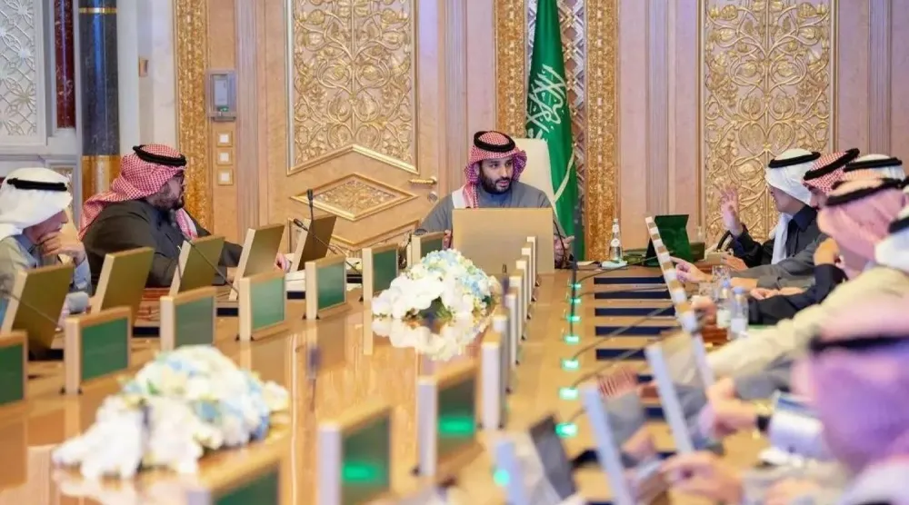 اجتماع سابق للمجلس برئاسة ولي العهد رئيس مجلس الوزراء رئيس مجلس الشؤون الاقتصادية والتنمية الأمير محمد بن سلمان (واس)
