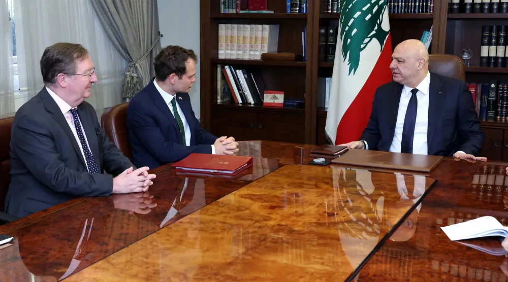 عون مستقبلاً وزير الدولة البريطاني لشؤون الشرق الأوسط (الرئاسة اللبنانية)