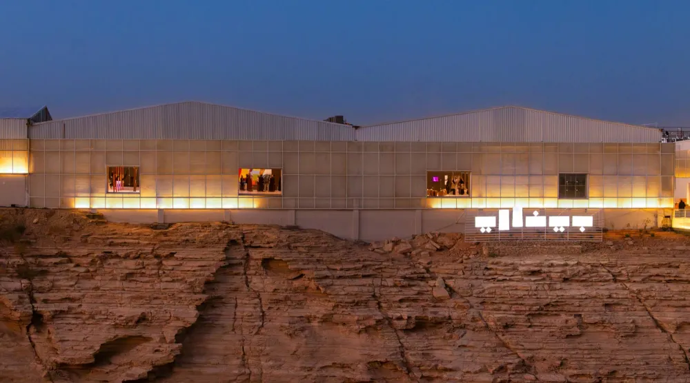 جانب من موقع «مؤسسة بينالي الدرعية«» في حي جاكس الإبداعي (مؤسسة بينالي الدرعية)