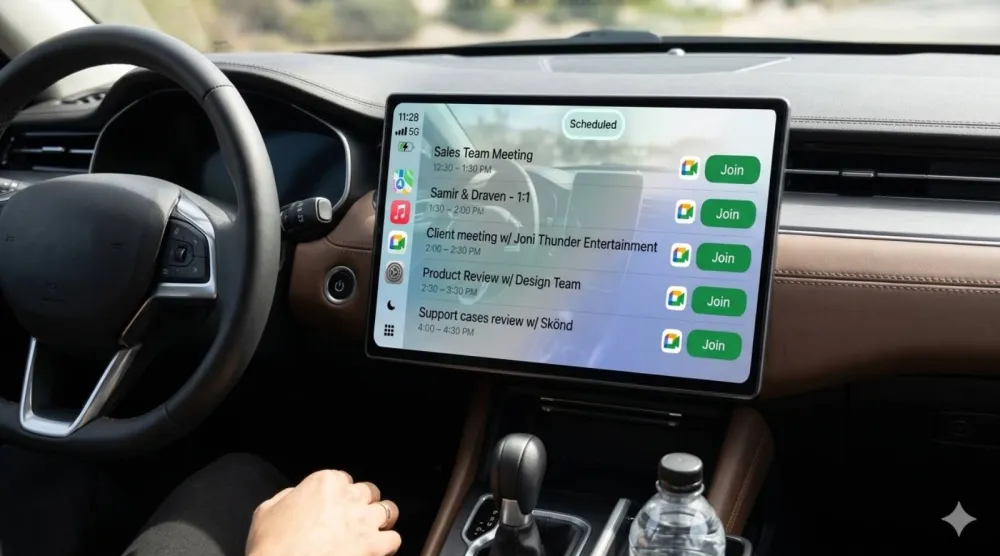 يمكن معاينة الاجتماعات وجدول المواعيد بكل سهولة في السيارات الذكية الجديدة