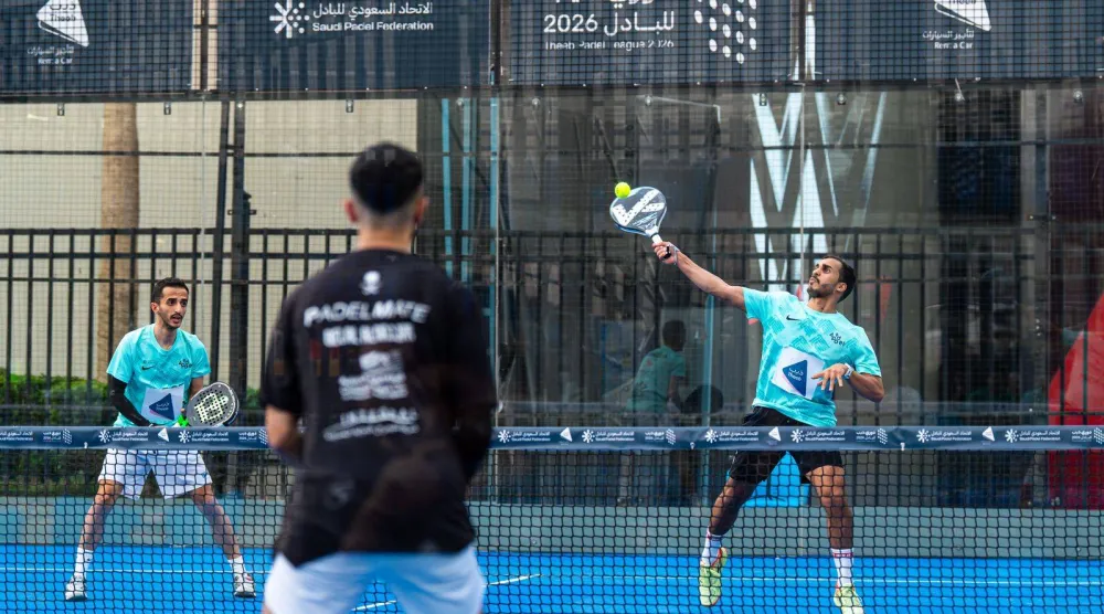 من منافسات بطولة البادل السعودية (الشرق الأوسط)