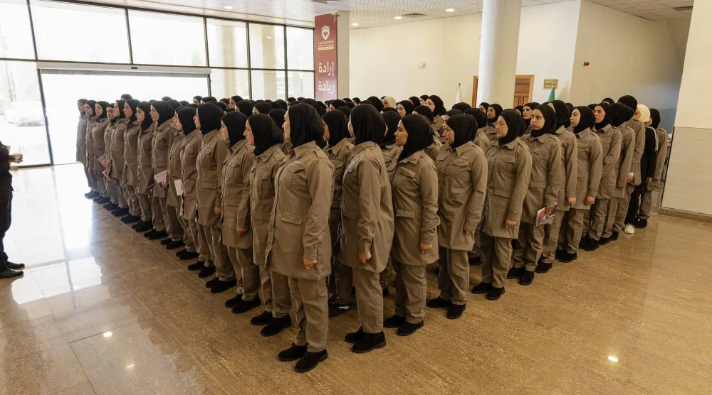 برامج مكثفة في التأهيل العسكري والبدني بدورة أفراد الشرطة الأولى في معهد الشرطة النسائية (الداخلية السورية)