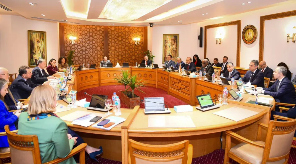 المشاركون في الحوار الاستراتيجي الأول بين مصر وفرنسا في القاهرة (وزارة الخارجية المصرية)