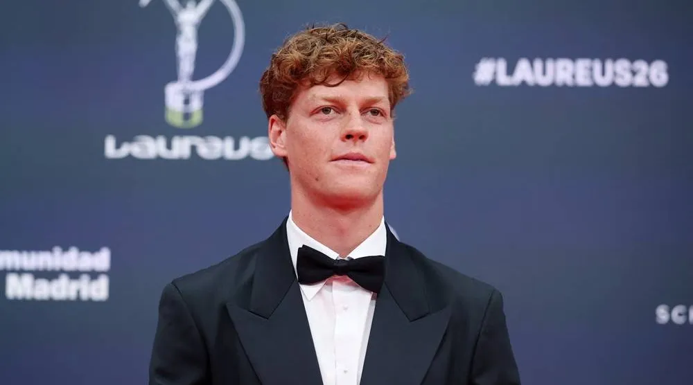 Laureus World Sports Awards - Palacio de Cibeles, Madrid, Spain - April 20, 2026 Italy's Jannik Sinner poses on the red carpet ahead of the awards ceremony. (Reuters) 