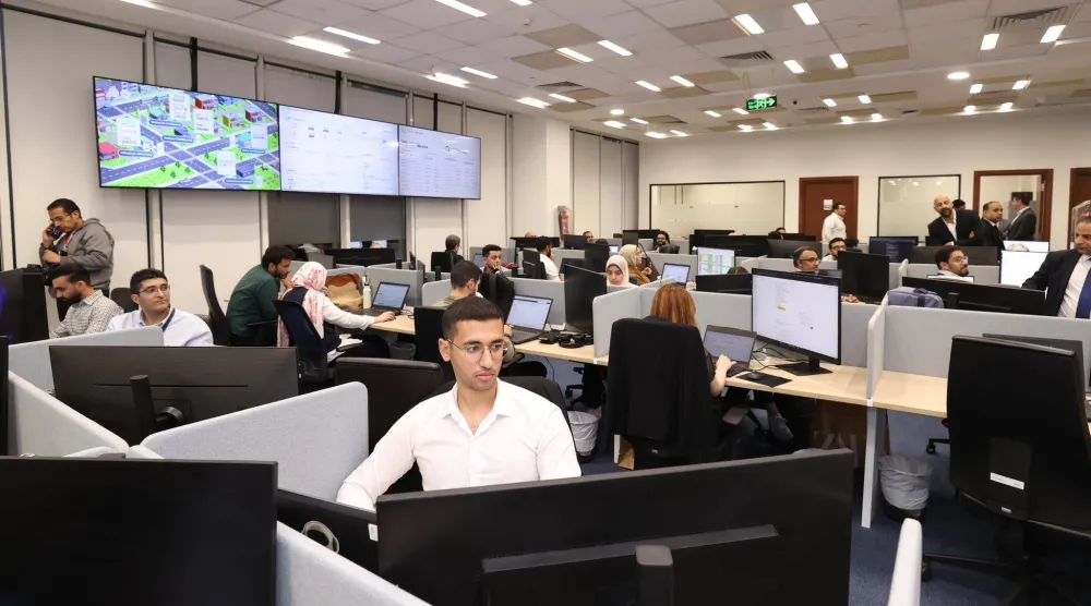 لقطة من افتتاح مركز لتطوير الذكاء الاصطناعي بالقرية الذكية في محافظة الجيزة هذا الأسبوع (وزارة الاتصالات المصرية)