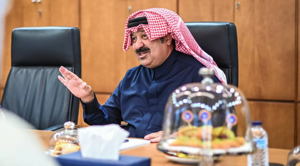 الشيخ أحمد اليوسف الصباح رئيس الاتحاد الكويتي لكرة القدم (الاتحاد الكويتي)