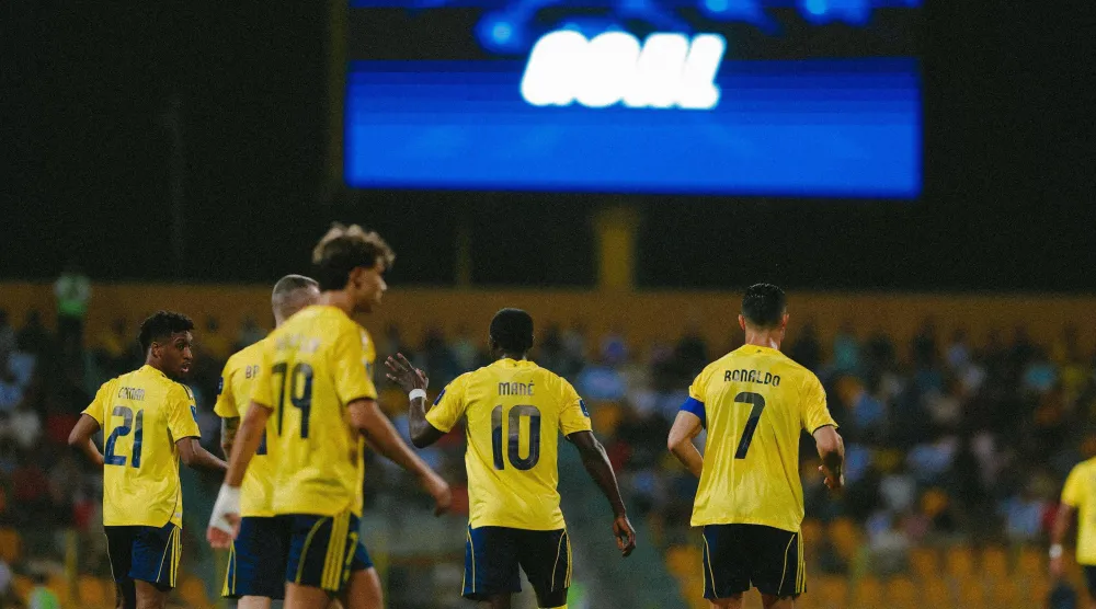 نجح النصر في تكرار زيارته لشباك الأهلي القطري خمس مرات (نادي النصر) 