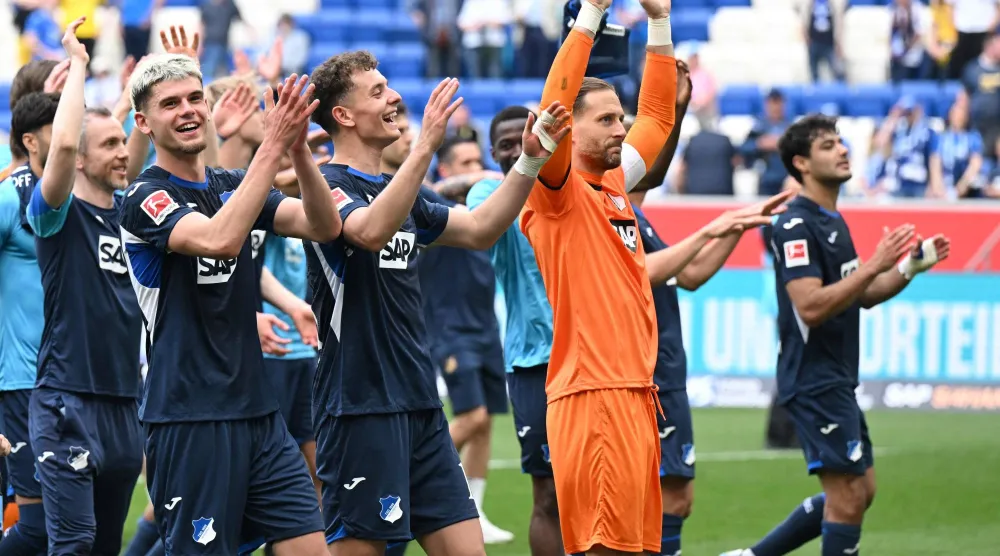 التأهل إلى دوري أبطال أوروبا أصبح هاجس فريق هوفنهايم صاحب المركز الخامس والفائز على دورتموند في الجولة الماضية (أ.ف.ب)