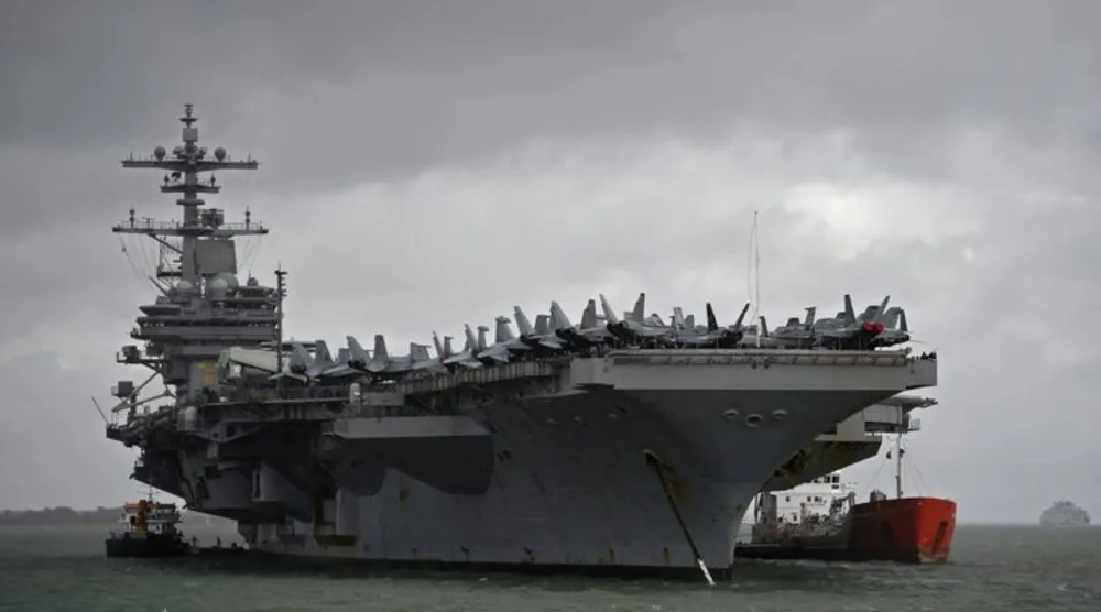 حاملة الطائرات «يو إس إس جورج إتش دبليو بوش» (رويترز)