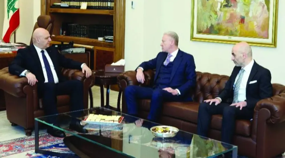 Lübnan Cumhurbaşkanı Joseph Avn, geçtiğimiz şubat ayında Dışişleri Bakanı Yusuf Recci'yi kabul etti (Cumhurbaşkanlığı)