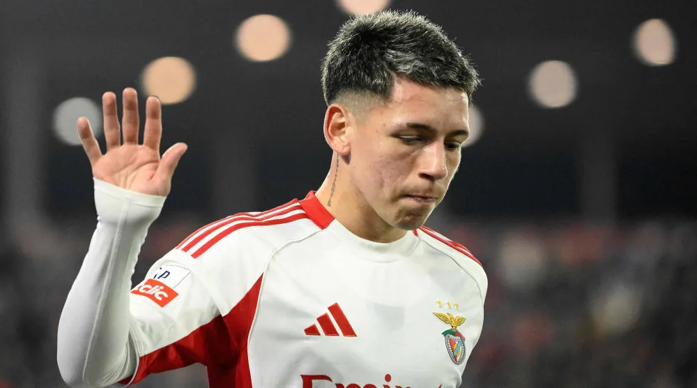 الجناح الدولي الأرجنتيني لنادي بنفيكا البرتغالي جانلوكا بريستياني (أ.ف.ب)