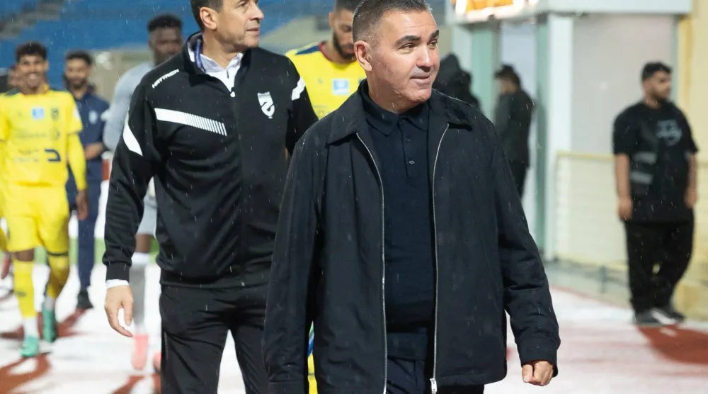 جلال قادري مدرب الحزم بعد نهاية المباراة (موقع النادي)