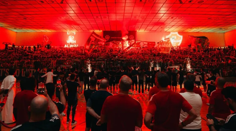 من بروفات جماهير الأهلي للنهائي (موقع النادي)