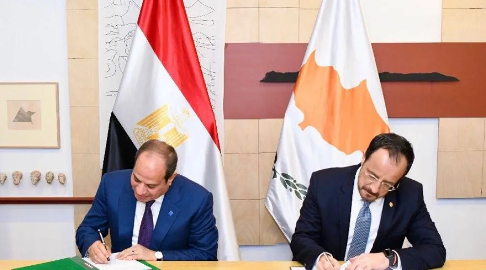 رئيسا مصر وقبرص يوقّعان إعلان الشراكة الاستراتيجية (الرئاسة المصرية)