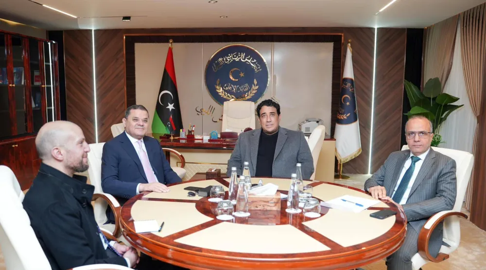 من اجتماع سابق بين المنفي والدبيبة (أرشيفية - متداولة)