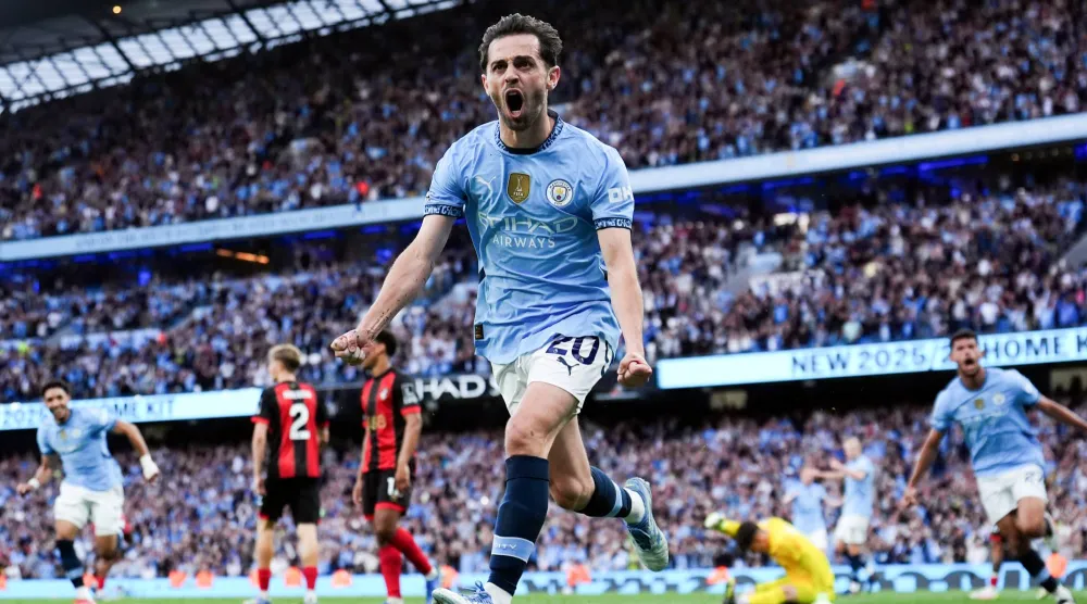 برناردو سيلفا... أحد أبرز اللاعبين الذين ساهموا في أنجح حقبة بتاريخ مانشستر سيتي (د.ب.أ)