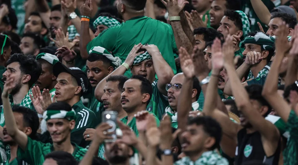 جماهير الأهلي سجلت وقفة قوية مع ناديها في الآسيوية (أ.ف.ب)