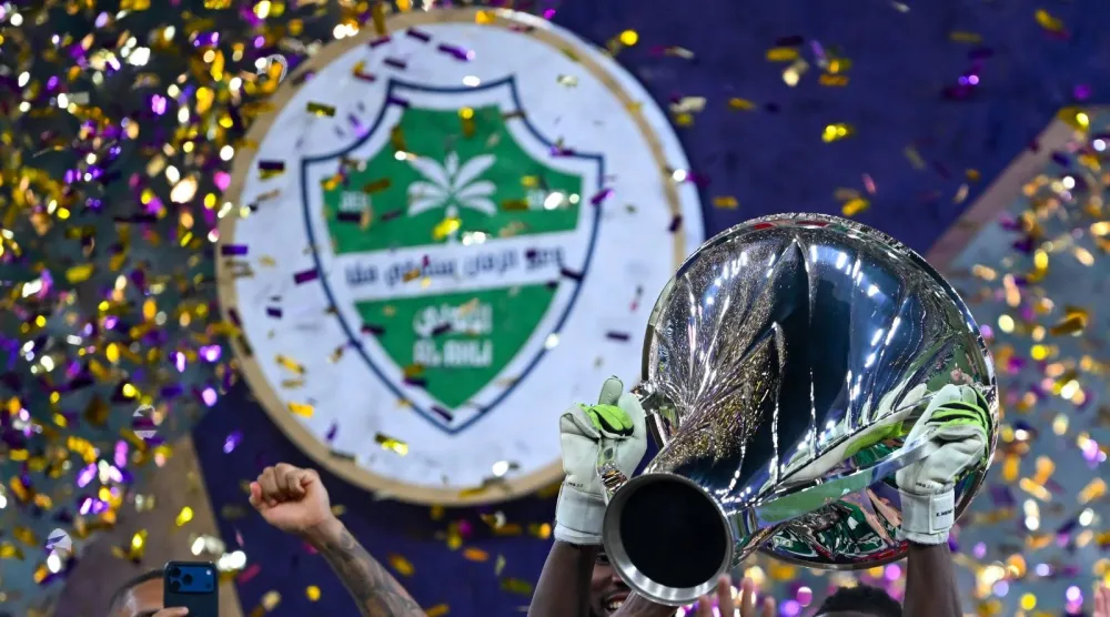 الأهلي عجل الاحتفال باللقب الآسيوي من أجل التأهب لمواجهة النصر (تصوير: علي خمج)