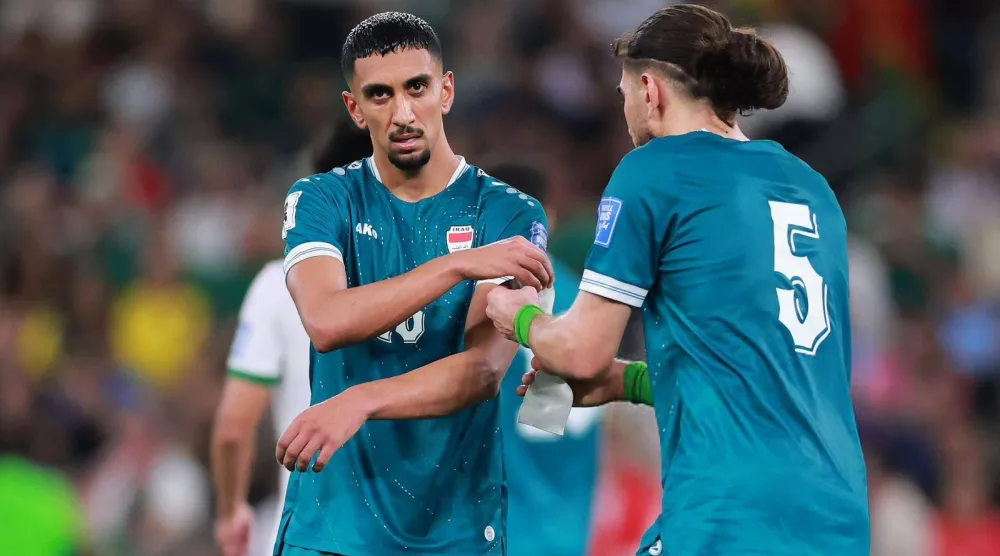 أمير العماري لاعب خط وسط نادي كراكوفيا البولندي والمنتخب العراقي (الاتحاد العراقي)