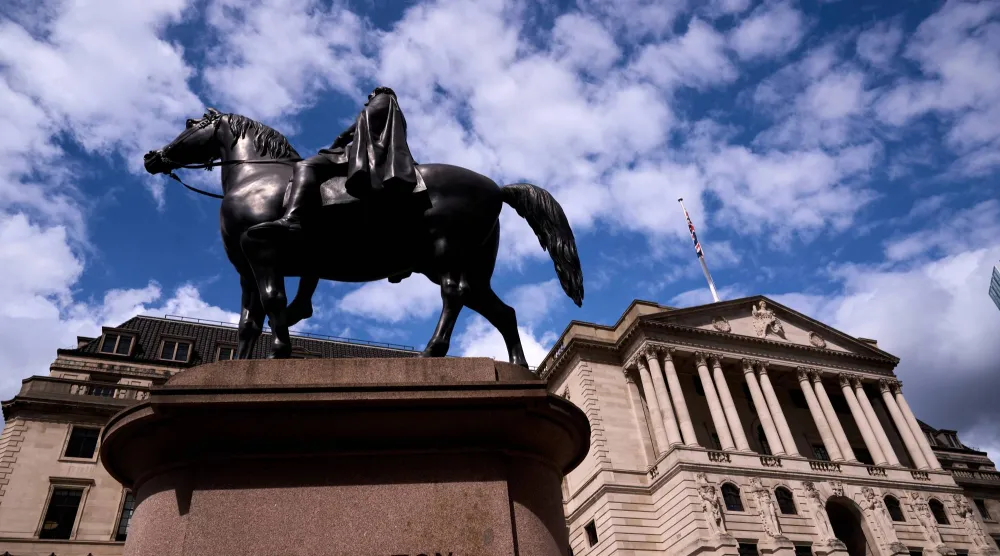 بنك إنجلترا في مدينة لندن (د.ب.أ)