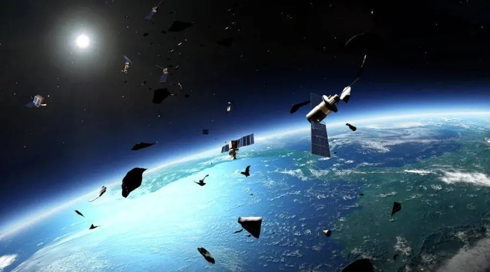 صورة تخيّلية للحطام الفضائي