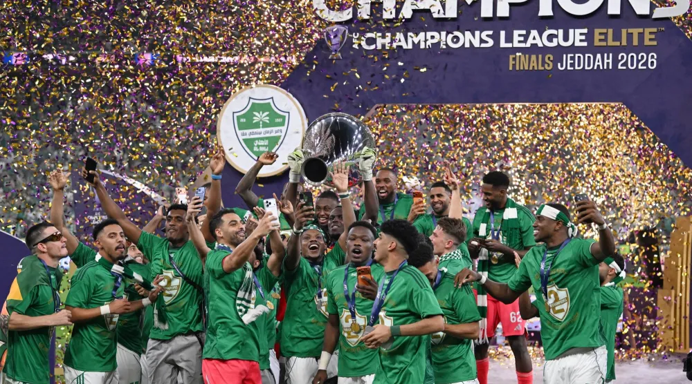 الأهلي توج باللقب الآسيوي ليضيفه لسلسلة انجازاته الأخيرة (أ.ب)