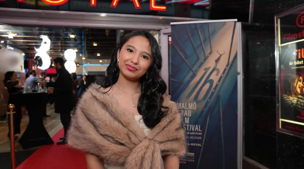 الممثلة السعودية خلال حضورها مهرجان مالمو (إدارة المهرجان)